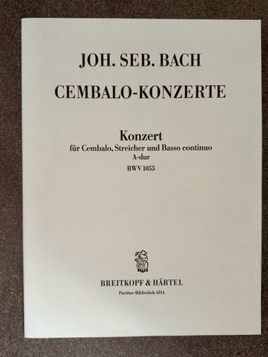 Bach bwv 1055 konzert - bach, cembalo