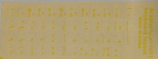 Durchsichtige Tastaturaufkleber Arabisch Gelb (Nr.12)    لصقات حروف عربى شفاف