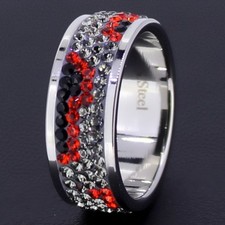 Budawi® Edelstahl Damen Kristall Ring Fingerring Swarovski Elements Stein