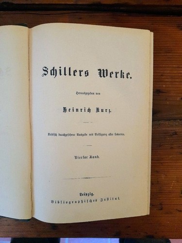 Schillers werke vierter band - -,