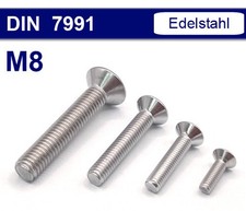 M8 Senkkopfschrauben DIN 7991