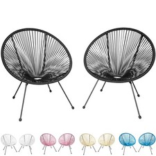 2er Set Acapulco Stuhl Gartensessel Gartenstuhl Retro Lounge Relax Möbel Outdoor