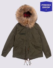 UVP650€ AS65 Parka Jacke Größe 12Y wattiert Logo Garment Dye