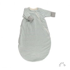 Popolini iobio Schlafsack Winterschlafsack Vario Interlock/Teddyplüsch GOTS Blue