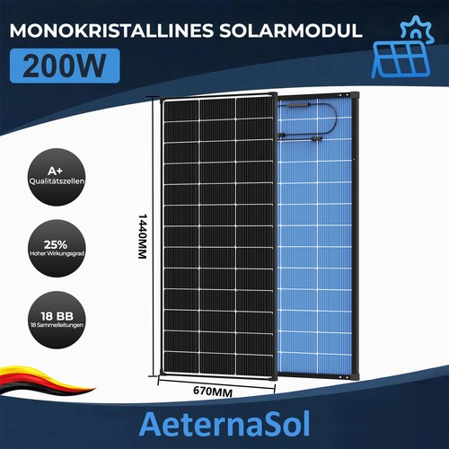200w 12v monokristallin 18bb - 200w,