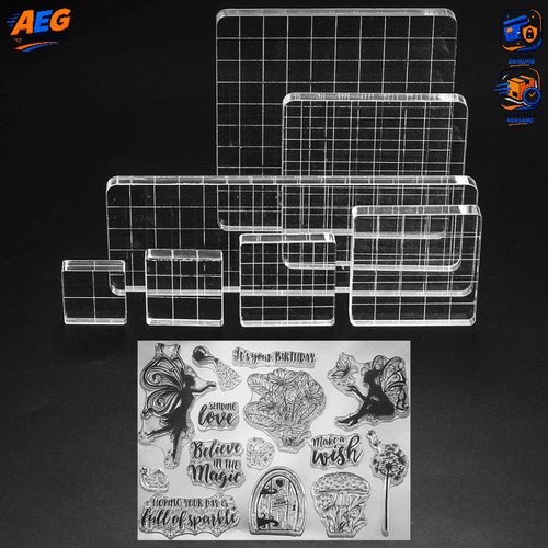 Acryl stempelblock set - acryl, 7