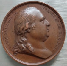 FRANCE Medal  Constitution Louis XVIII. 1814-1824   Andrieu & Jaley  1814 50mm