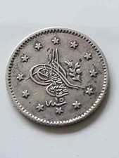 8 x verschiedene  Osmanische 1 Kurush Kurus  Silber Münzen Osmanli Coin
