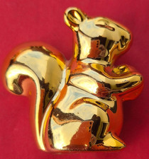 1 Eichhörnchen Gold Deko ca, 5,5x6x3 cm