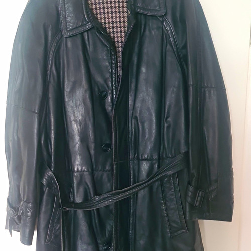 Herren ledermantel schwarz - herren,