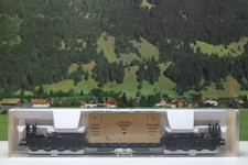 Fleischmann H0 5295 K Tiefladewagen mit Kiste der DB 8-achsig in Ovp Nr.4918