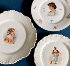 3 alte nostalgische Zierteller