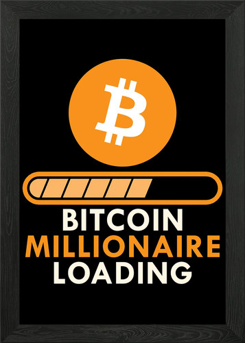 Lustiges gerahmtes bitcoin - lustiges,
