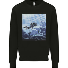A Deep Sea Scuba Diver Tauchen Herren Sweatshirt Pullover