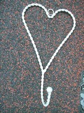 1x leichter Haken Herz Draht