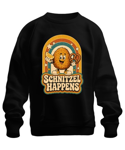 Schnitzel happens lustig essen - schnitzel,
