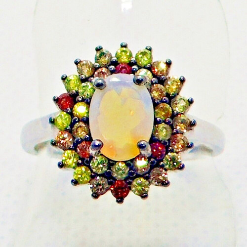 Multicolor opal saphir ring - multicolor,