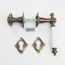 Wohnungs-/ Haustürbeschlag mit Knauf Jugendstil Messing antik 17a-PZK-AW