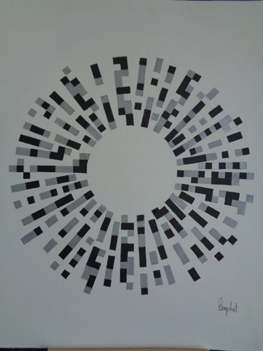 Art grafik zeichnung - op-art,