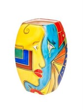 Vase 25cm handbemalt face - vase,
