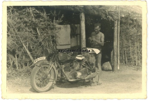 Orig foto heer kradmelder mit - heer,