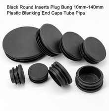 Schwarze Rundeinsätze Stopfen