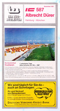 Bundesbahn - Fahrplan - Ihr Zug-Begleiter IC 587 Hamburg - München  11/81 Farbe!