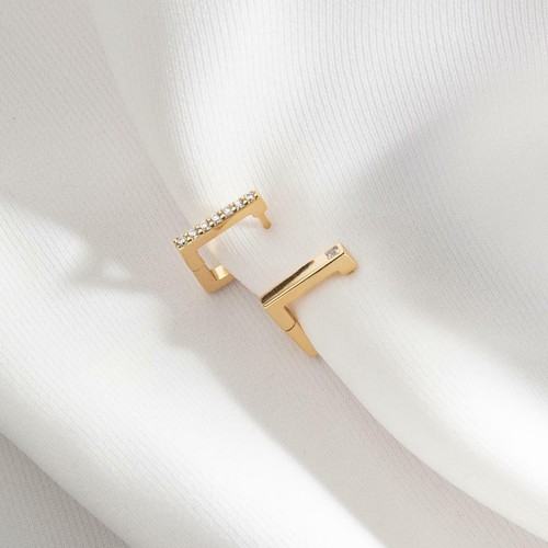 Paar diamanten ohrringe eckige - diamanten,