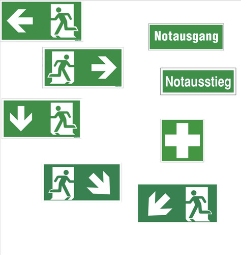Fluchtweg notausgang schild - fluchtweg,