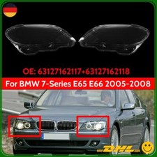 Scheinwerferglas Gehäuse Streuscheibe Glas L+R für BMW 7er E65 E66 05-08 LCI