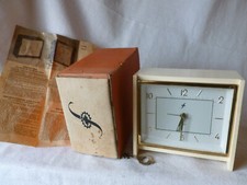 Fichter Spardose Uhr Wecker Reisewecker Victoria Versicherung 50-60er-RARITÄT -