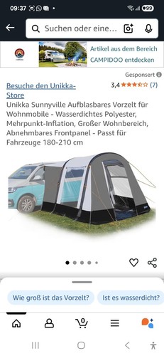 Luftkammervorzelt für van und - luftkammervorzelt,