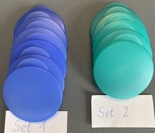 Tupperware Junge Welle Deckel 3219 blau / grün; 2 Sets zur Auswahl