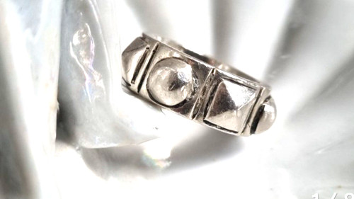 Schwerer massiv silber ring - ring,