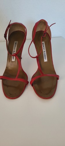 Escapins rot manolo blahnik - escapins,
