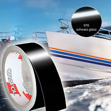 €1,49/m Zierstreifen Seiten Folie Felgen Auto Boot 50mm x 10m schwarz glanz 070
