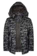 Herren jacke parka - parka, camouflage
