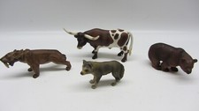 Schleich Säbelzahntiger Urzeittiere Texas Bulle longhorn Bär Wolf Sammlerstücke