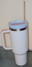 großer Trinkbecher Isolierbecher Becher Tumbler mit Strohhalm