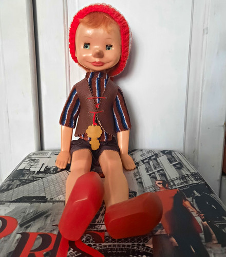 Vintage buratino puppe - vintage, der