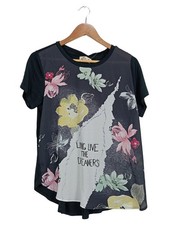 Hollister T-Shirt Damen 38/M Schwarz Long Live The Dreamers Casual