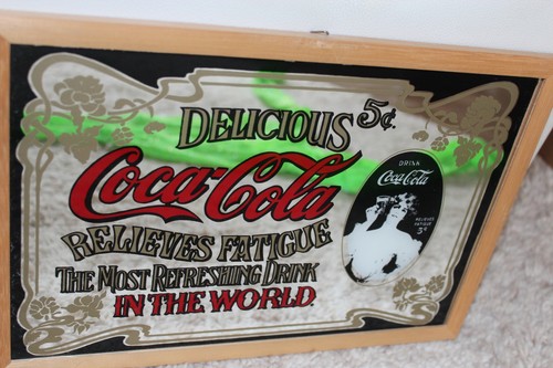 Vintage coca cola werbespiegel - cola,