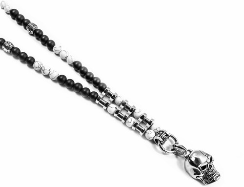 Schwarz weiß onyx biker - schwarz,