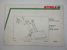 Stoll Robust F 5-71 HEPM HDPM Frontlader Ersatzteilliste Parts List 2004