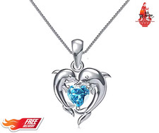 Halskette Delphin Paar Blaues