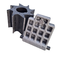 Gegenplatte + Messerwalze