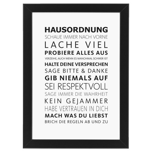 Hausordnung wandbild - hausordnung,