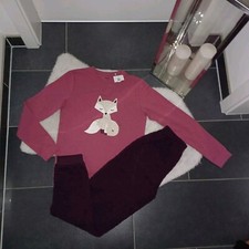 NEU Schlafanzug YIGGA 158 164 Teddyhose Kuschelanzug Beere Baumwolle Top Zustand