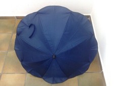 Kinderwagen-/ Buggy-Sonnen-/Regenschirm dunkelblau,-innen-silber beschichtet