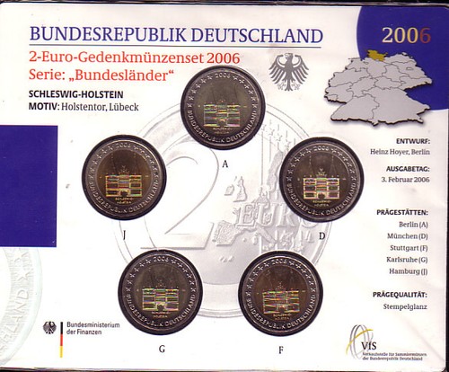 Euro gedenkmünzenset vfs - 2,